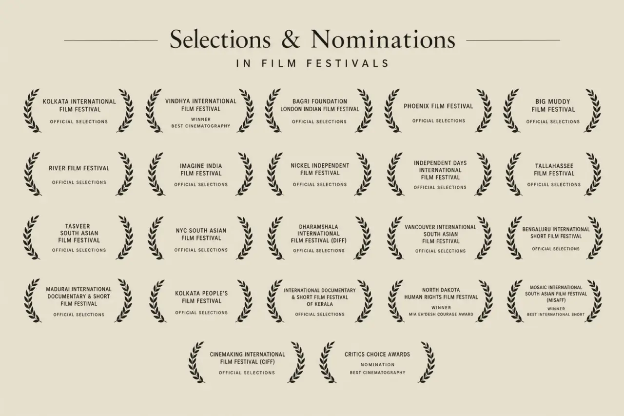 Laurel sheet of festival selections and nominations